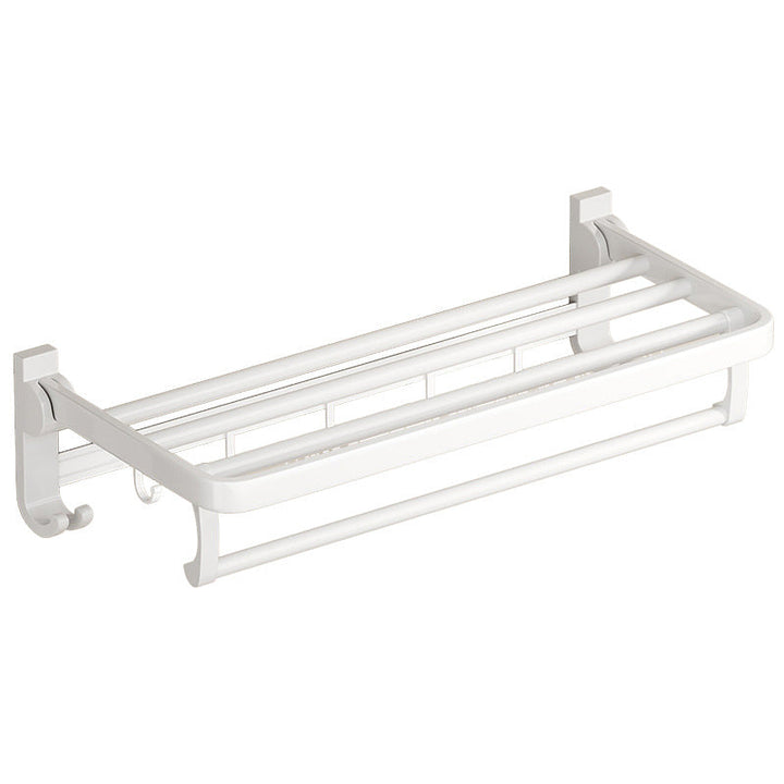 BowLift | White Bathroom Accessory Set Contemporary Aluminum Bathroom Accessory Kit with Towel Holder