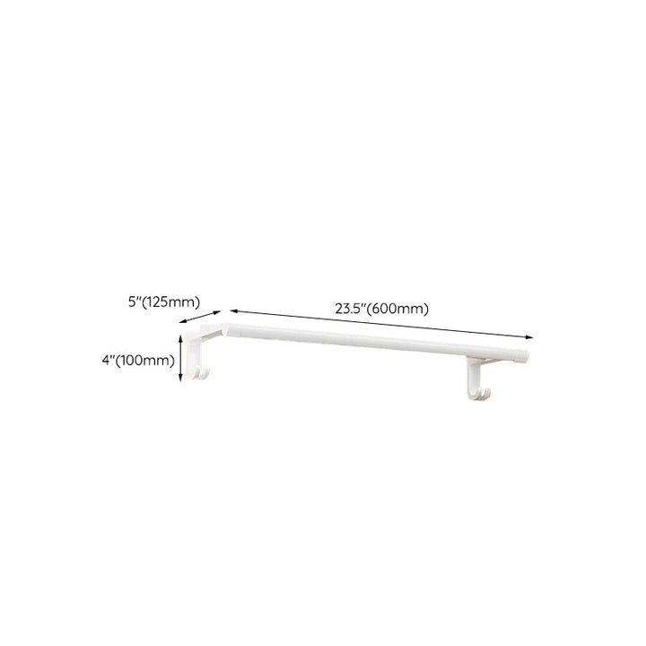 BowLift | White Bathroom Accessory Set Contemporary Aluminum Bathroom Accessory Kit with Towel Holder