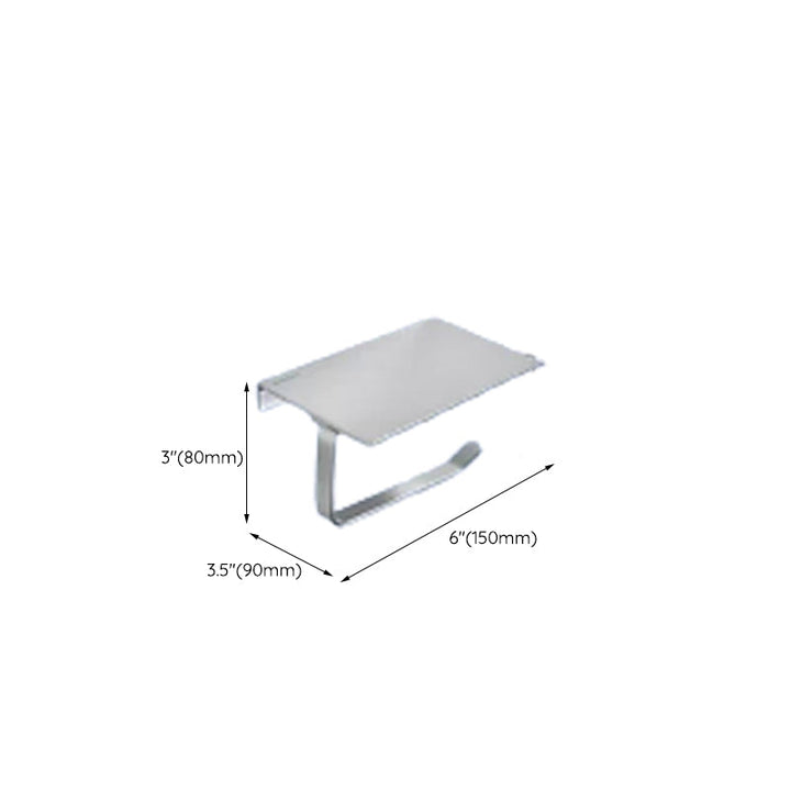 BowLift | Contemporary bathroom accessory set made of aluminum with towel holder/bath shelf
