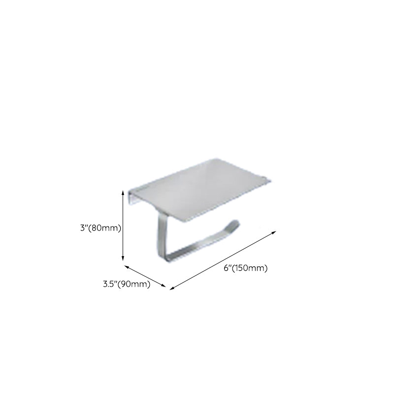 BowLift | Contemporary bathroom accessory set made of aluminum with towel holder/bath shelf