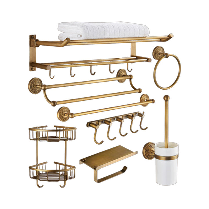 BowLift | Traditional Bathroom Accessory Set Gold Paper Holder Bathroom Set