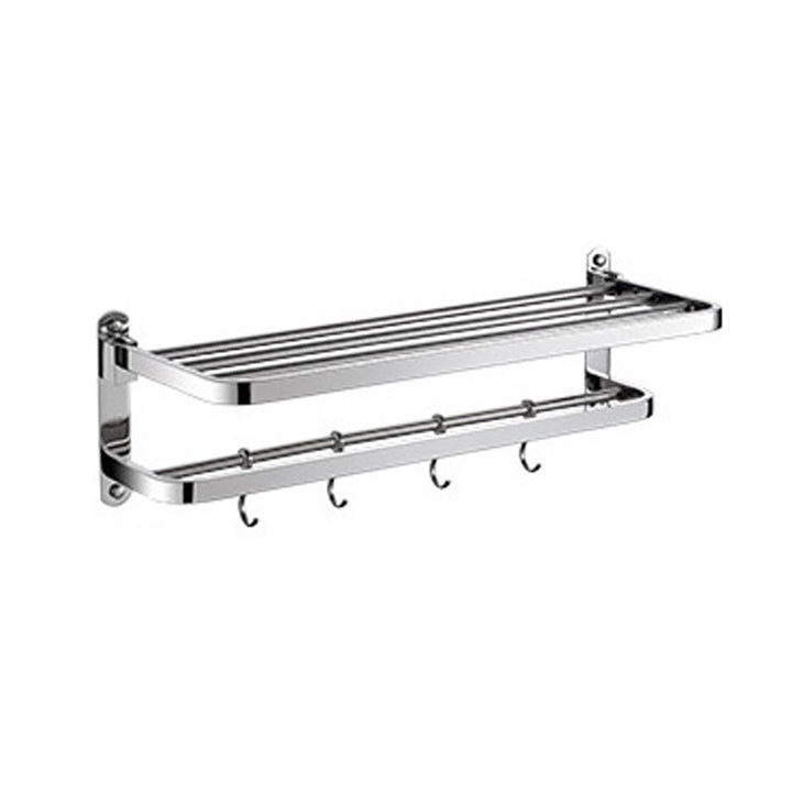 BowLift | Polished Chrome Modern Bathroom Accessory Set in Stainless Steel with Bath Shelf/Towel Bar