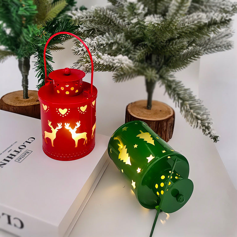 BowLift | Electronic Christmas Candle with Flickering LED Light – Decorative Iron Candle Holder for Indoor