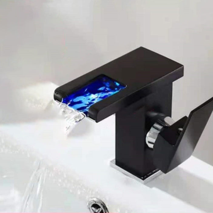 BowLift | Single-Handle Basin Faucet 1-Hole Widely Used Bathroom Sink Faucet with LED Lighting