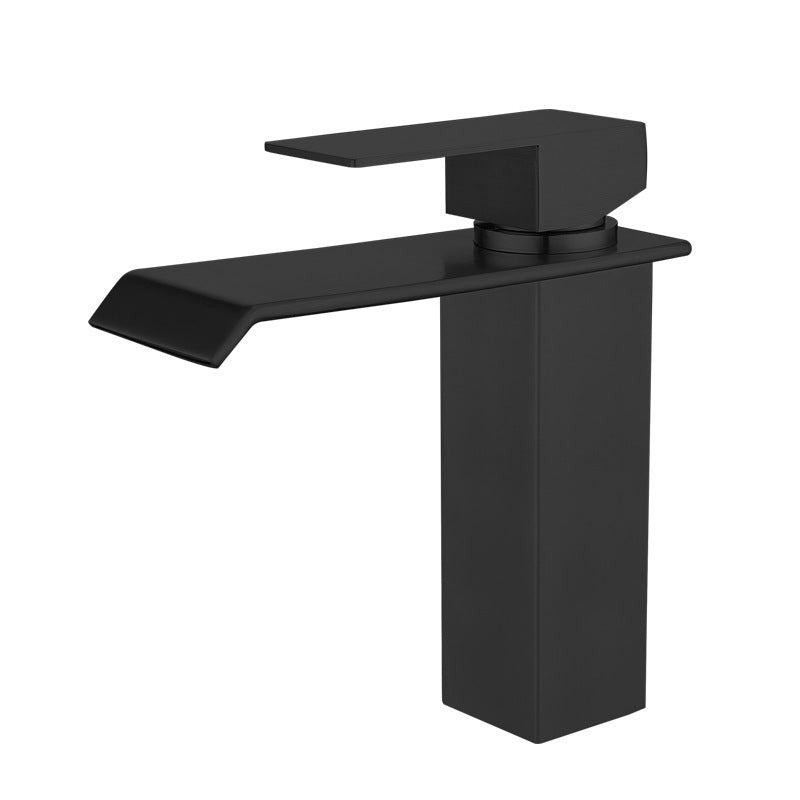 BowLift | Industrial Faucets Faucet Stainless Steel Lever Handles Waterfall Spout Bathroom Faucet