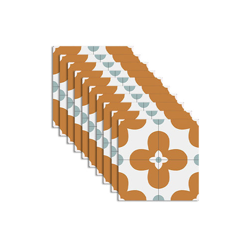 BowLift | Square Inner Layer Vinyl Flooring Floral Pattern Peel and Stick Waterproof Vinyl Flooring
