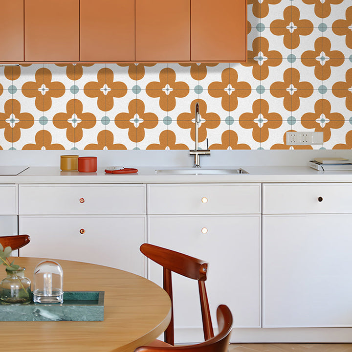 BowLift | Square Inner Layer Vinyl Flooring Floral Pattern Peel and Stick Waterproof Vinyl Flooring