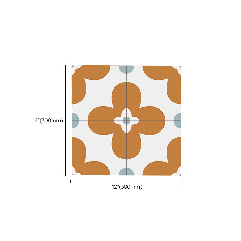 BowLift | Square Inner Layer Vinyl Flooring Floral Pattern Peel and Stick Waterproof Vinyl Flooring