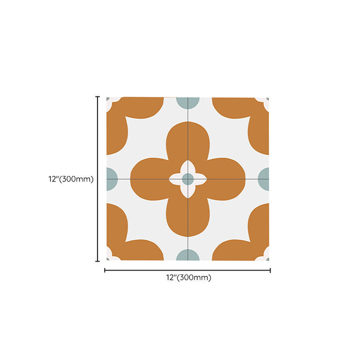 BowLift | Square Inner Layer Vinyl Flooring Floral Pattern Peel and Stick Waterproof Vinyl Flooring
