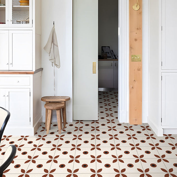 BowLift | Indoor Vinyl Flooring Floral Pattern Peel and Stick Waterproof Square Vinyl Floor