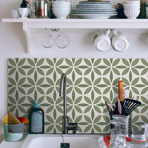 BowLift | Indoor Vinyl Tiles Flower Pattern Peel and Stick Waterproof Square Vinyl Tile