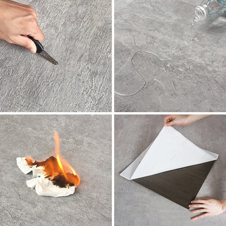 BowLift | Square PVC flooring Peel & Stick stone design vinyl floor for the living room