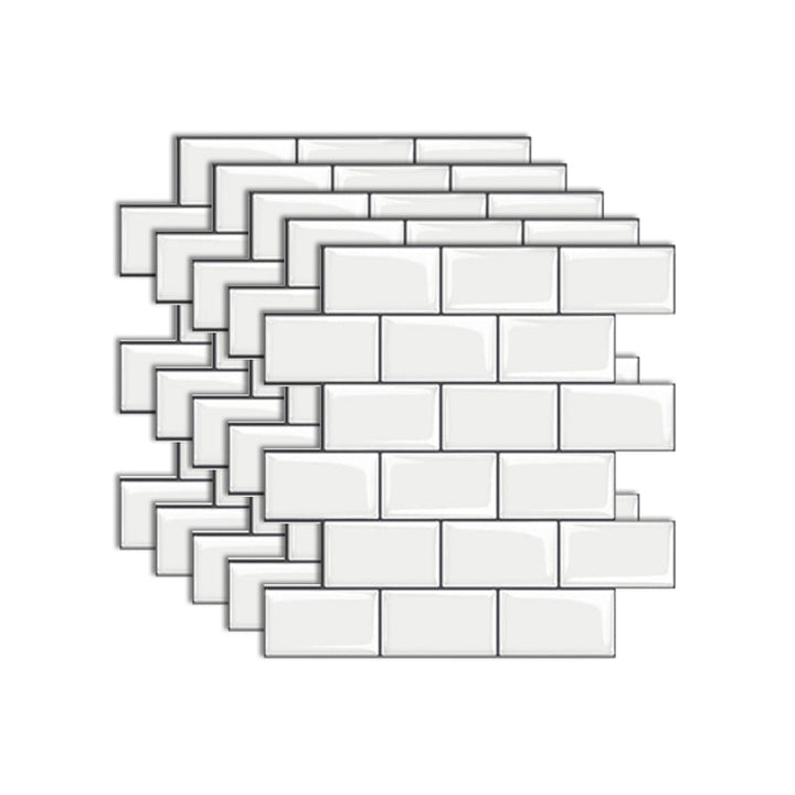 BowLift | Peel & Stick Subway Tiles Plastic Stain Resistant Peel & Stick Subway Tiles 5-Pack
