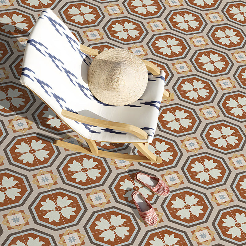 BowLift | Square Indoor Vinyl Floor Peel and Stick Flower Pattern Waterproof Vinyl Floor