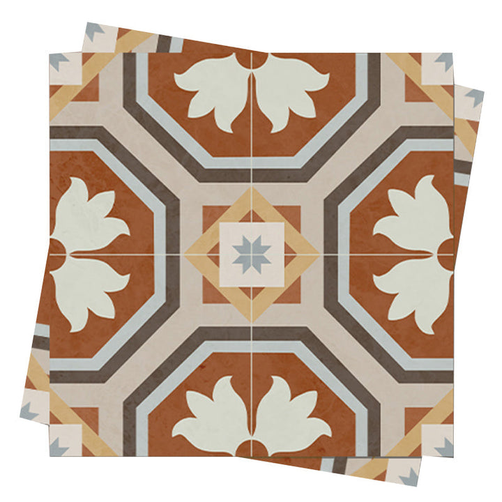 BowLift | Square Indoor Vinyl Floor Peel and Stick Flower Pattern Waterproof Vinyl Floor