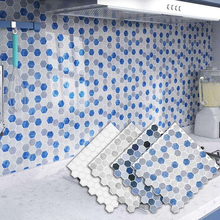 BowLift | Square Grout Tile Removable & Stick PVC 12" x 12" Removable & Stick Mosaic Tile 5-Pack