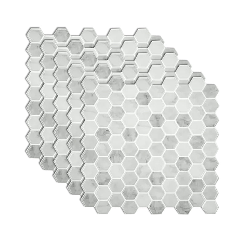 BowLift | Square Grout Tile Removable & Stick PVC 12" x 12" Removable & Stick Mosaic Tile 5-Pack