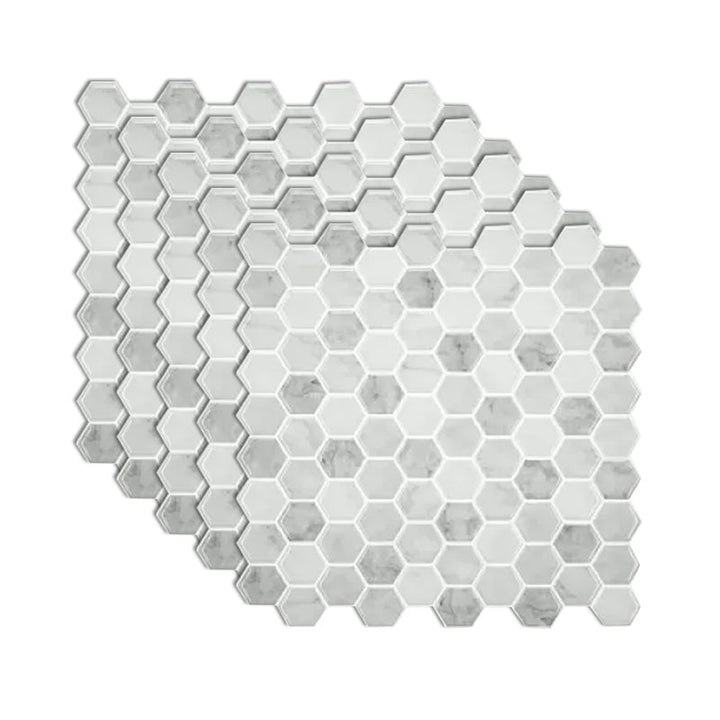 BowLift | Square Grout Tile Removable & Stick PVC 12" x 12" Removable & Stick Mosaic Tile 5-Pack