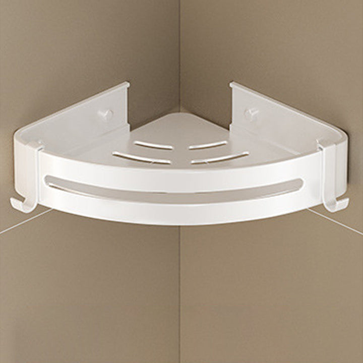 BowLift | Modern white finish bathroom shelf rectangular & triangular bathroom hardware set