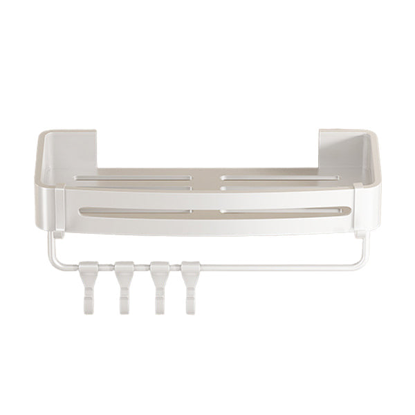 BowLift | Modern white finish bathroom shelf rectangular & triangular bathroom hardware set