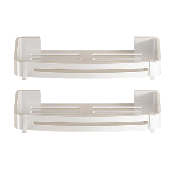 BowLift | Modern white finish bathroom shelf rectangular & triangular bathroom hardware set