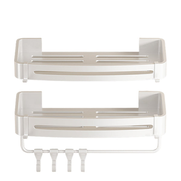 BowLift | Modern white finish bathroom shelf rectangular & triangular bathroom hardware set