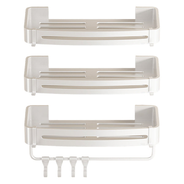 BowLift | Modern white finish bathroom shelf rectangular & triangular bathroom hardware set