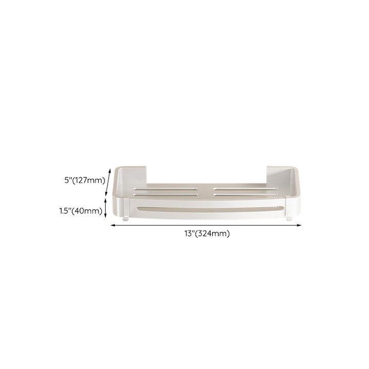 BowLift | Modern white finish bathroom shelf rectangular & triangular bathroom hardware set