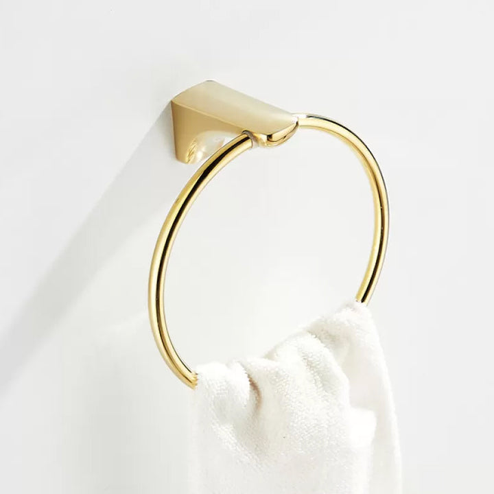 BowLift | Traditional Bathroom Fixtures Gold Bathroom Shelf Bathroom Accessory Set