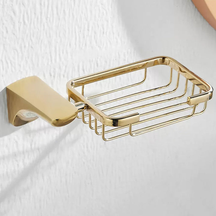 BowLift | Traditional Bathroom Fixtures Gold Bathroom Shelf Bathroom Accessory Set