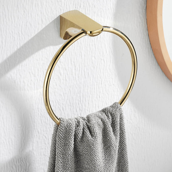 BowLift | Traditional Bathroom Fixtures Gold Bathroom Shelf Bathroom Accessory Set