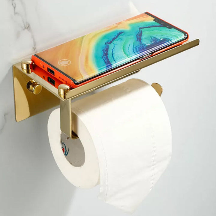 BowLift | Traditional Bathroom Fixtures Gold Bathroom Shelf Bathroom Accessory Set