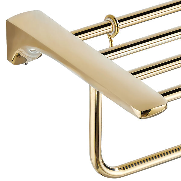 BowLift | Traditional Bathroom Fixtures Gold Bathroom Shelf Bathroom Accessory Set