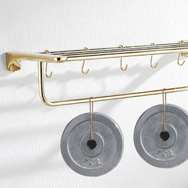 BowLift | Traditional Bathroom Fixtures Gold Bathroom Shelf Bathroom Accessory Set