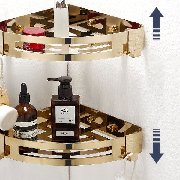 BowLift | Traditional Bathroom Fixtures Gold Bathroom Shelf Bathroom Accessory Set