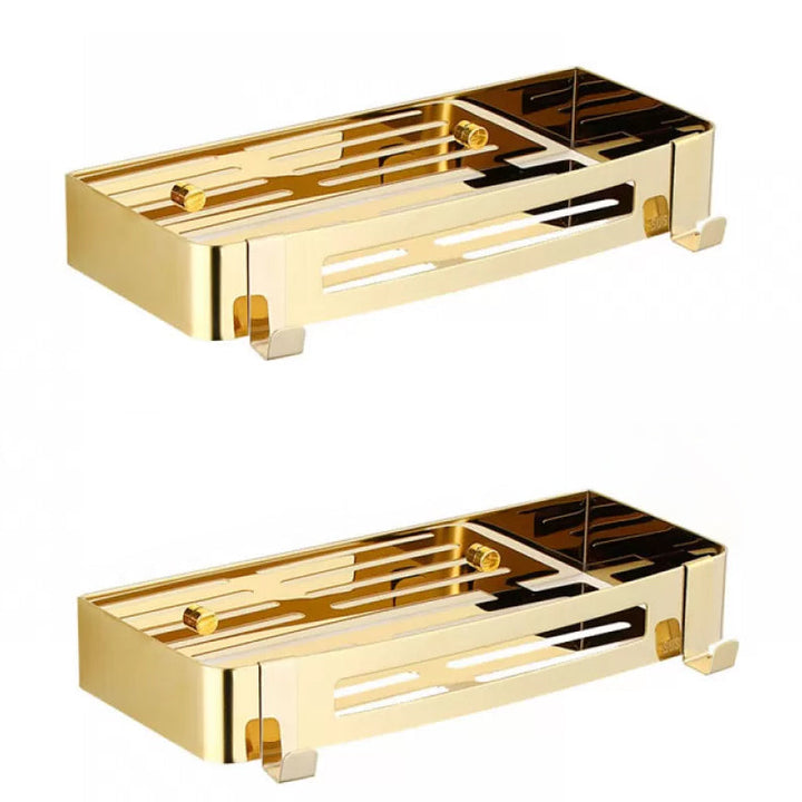 BowLift | Traditional Bathroom Fixtures Gold Bathroom Shelf Bathroom Accessory Set