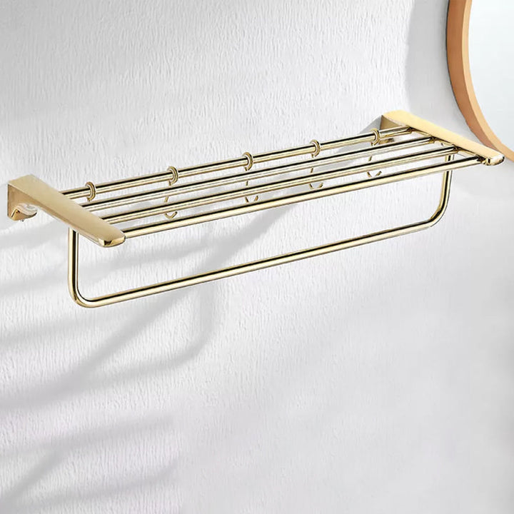 BowLift | Traditional Bathroom Fixtures Gold Bathroom Shelf Bathroom Accessory Set