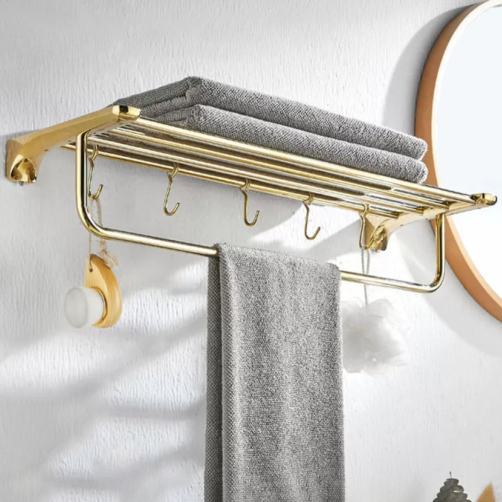 BowLift | Traditional Bathroom Fixtures Gold Bathroom Shelf Bathroom Accessory Set
