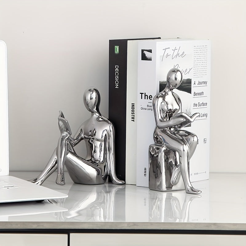 LuxeCeramic - Abstract Ceramic Bookends for Elegant Interiors Bowlift