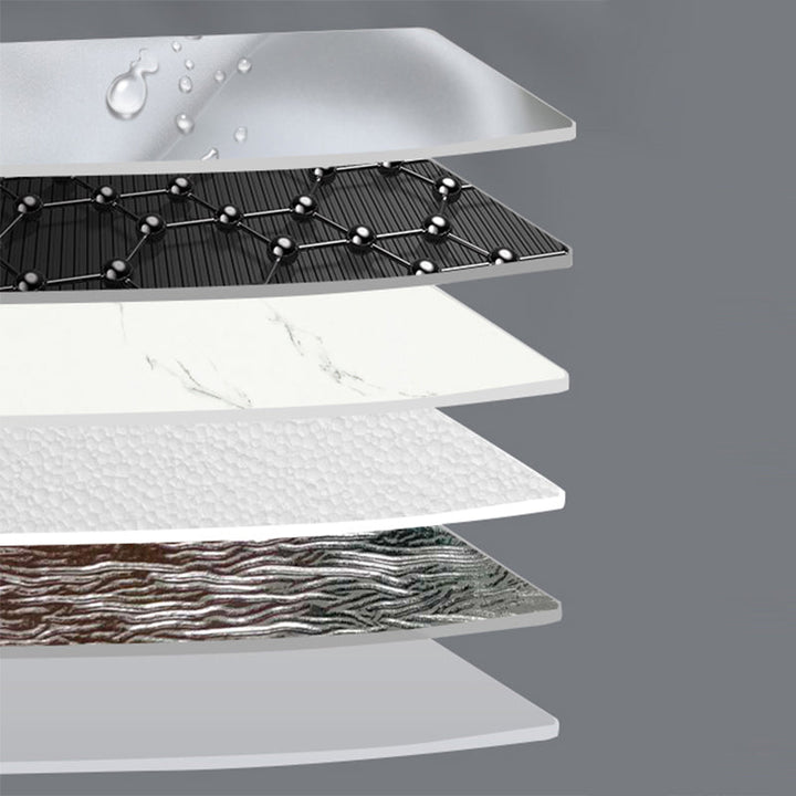 BowLift | Bathroom single tile marble pattern peel-and-stick tiles backing plate