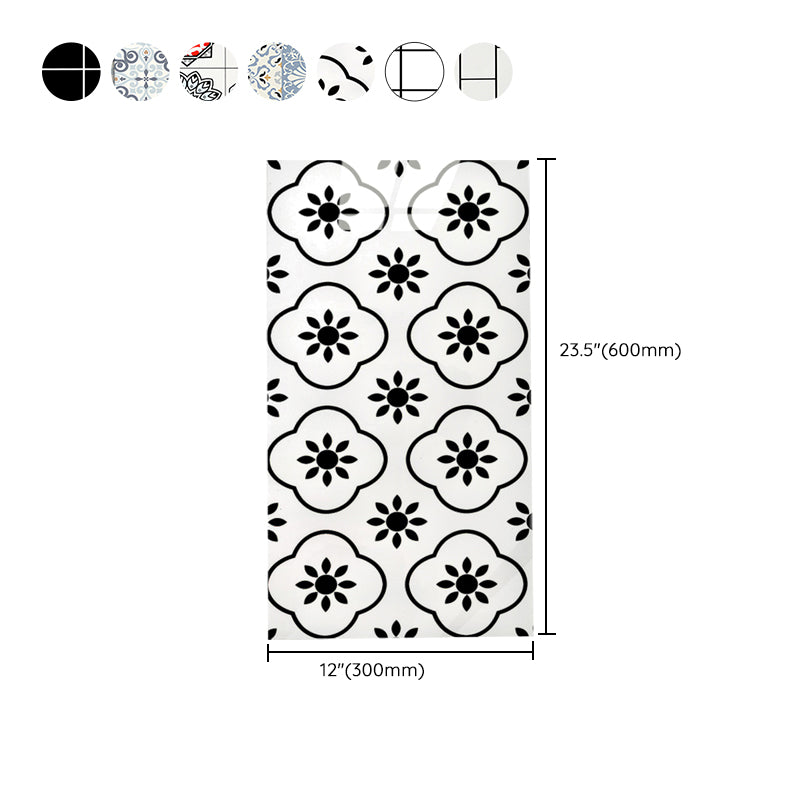 BowLift | PVC Peel and Stick Tile 12" x 23" Rectangular Grid Waterproof Peel and Stick Tiles 10 Pack