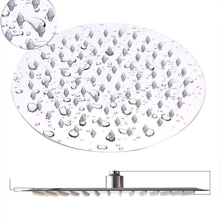 BowLift | Round Dual Shower Head Stainless Steel 5 Spray Patterns Wall Mounted Shower Head