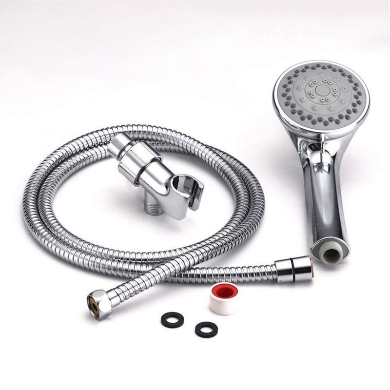 BowLift | Round Handheld Shower Head in Silver Leak-Resistant Wall-Mounted Shower Head