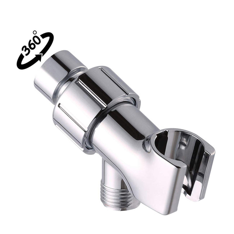 BowLift | Round Handheld Shower Head in Silver Leak-Resistant Wall-Mounted Shower Head