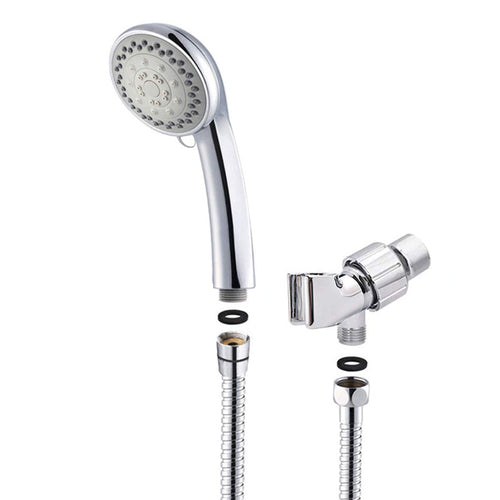 BowLift | Round Handheld Showerhead in Silver Leak-Resistant Wall-Mounted Showerhead