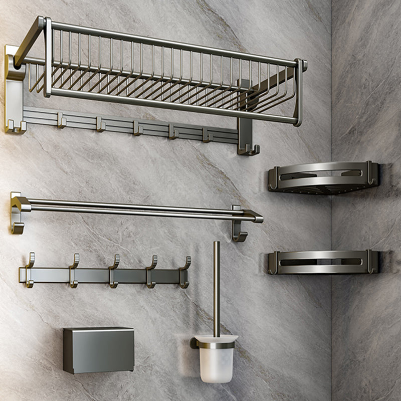 BowLift | Modern Gray Bathroom Set Paper Holder Bathroom Shelf Bathroom Hardware Set