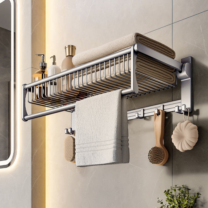 BowLift | Modern Gray Bathroom Set Paper Holder Bathroom Shelf Bathroom Hardware Set