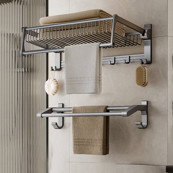 BowLift | Modern Gray Bathroom Set Paper Holder Bathroom Shelf Bathroom Hardware Set