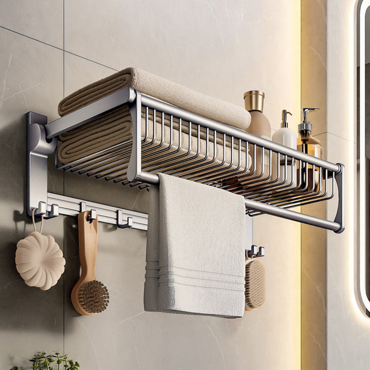 BowLift | Modern Gray Bathroom Set Paper Holder Bathroom Shelf Bathroom Hardware Set