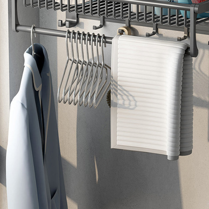 BowLift | Modern Gray Bathroom Set Paper Holder Bathroom Shelf Bathroom Hardware Set